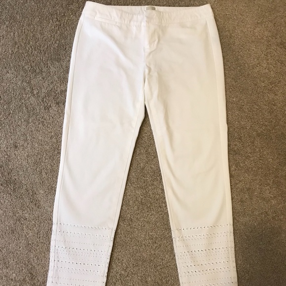 Ecru Women's White Crop Pants, Size 4 - Picture 1 of 7